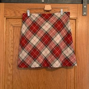 H&M red tartan skirt